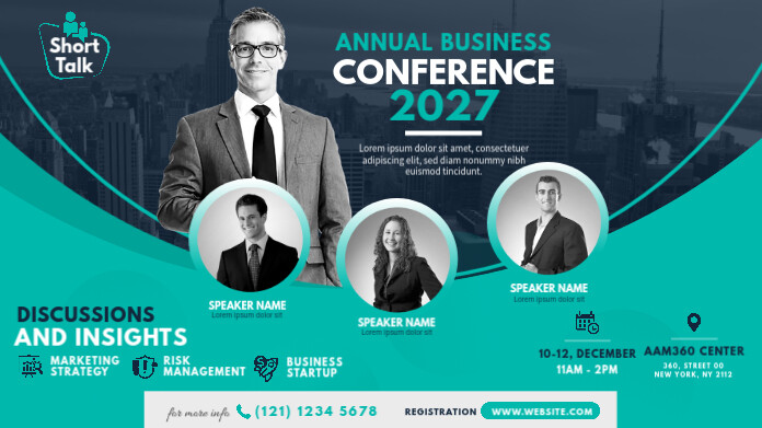 Business Event | Conference Advert Wpis na Twittera template